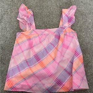 Lily Pulitzer Plaid Pink and Purple top
